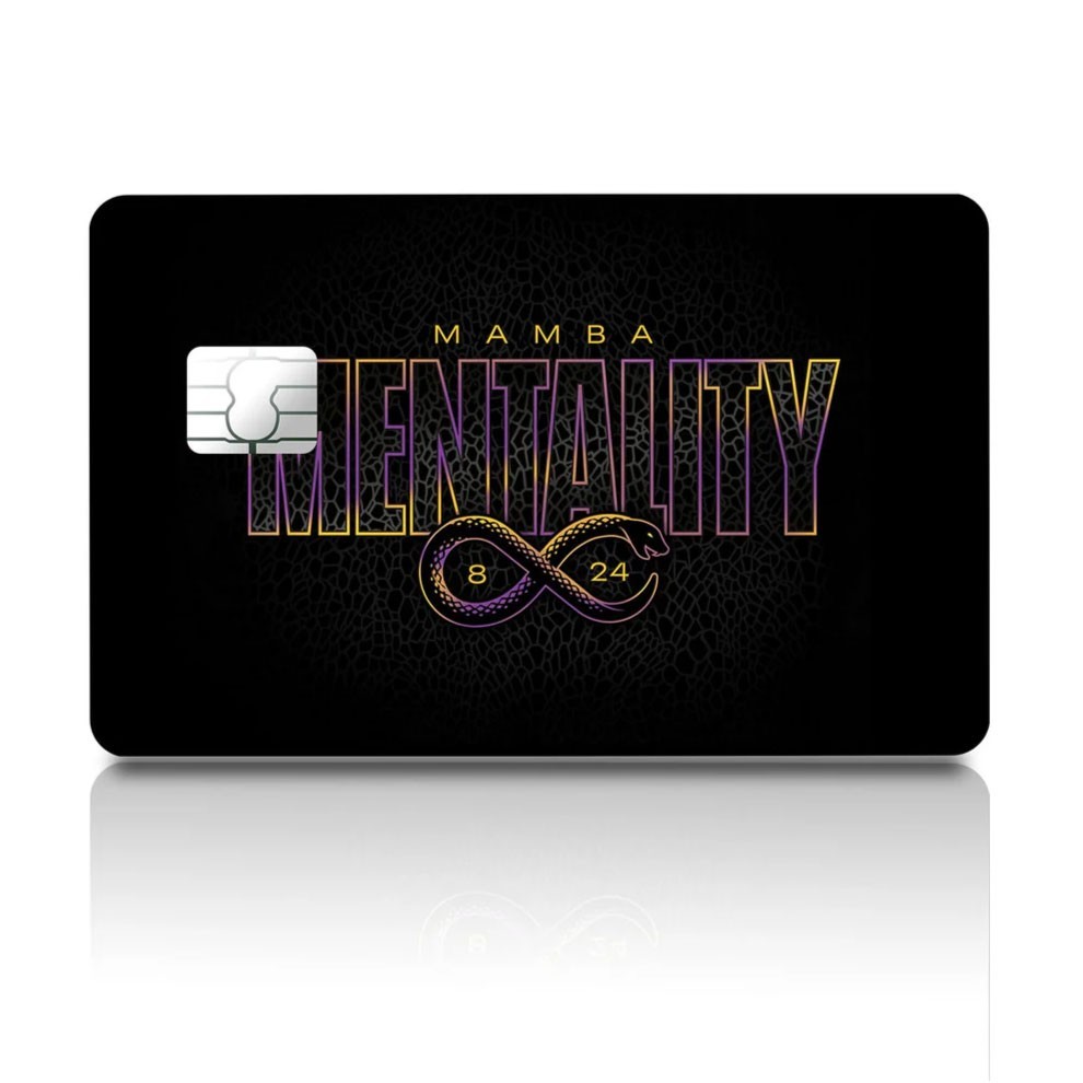 4 Pack Kobe Bryant Mamba Mentality Credit Card Skin Lakers NBA Decal 4X Set