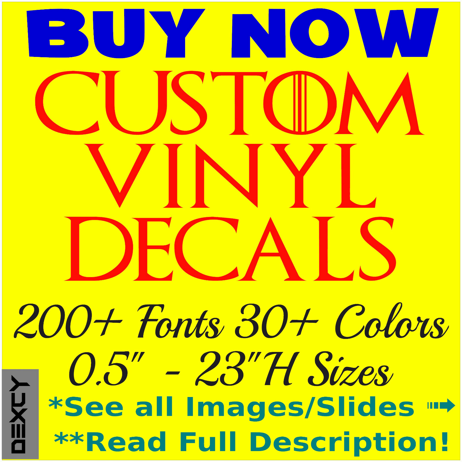 Custom Vinyl Decal & Vinyl Lettering Stickers Custom Window Car Wall Decals Sign