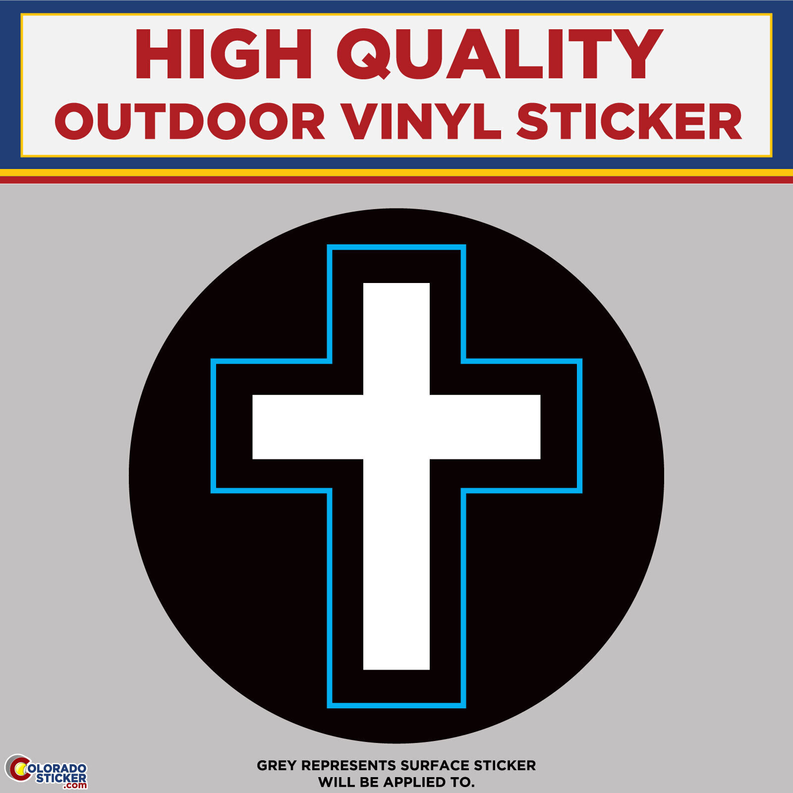 Christian Cross, High Quality Vinyl Stickers