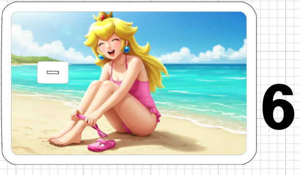 Sexy Princess Peach Credit Debit ATM Card Skin Sticker Beach Anime Pink Nintendo