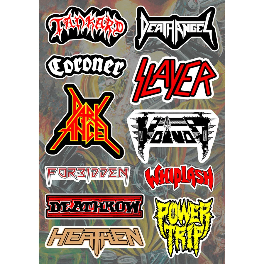 Thrash Metal Sticker Pack | Over Kill Municipal Waste Megadeth Sepultura S.O.D.