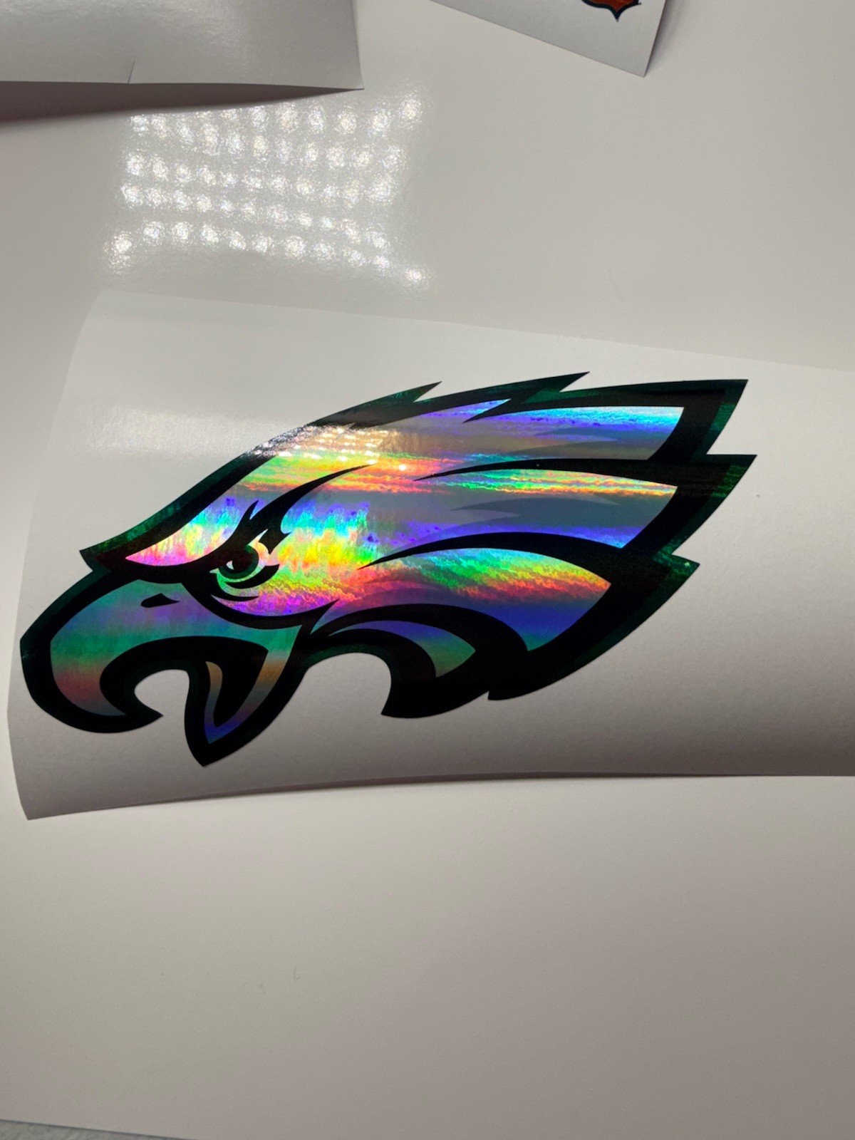Philadelphia Eagles Holographic Vinyl Decal Left Facing