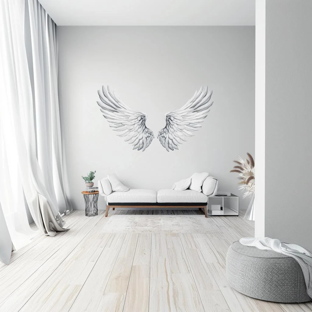 Large Angel Wings Wall Decal | Minimalist Wings Wall Sticker