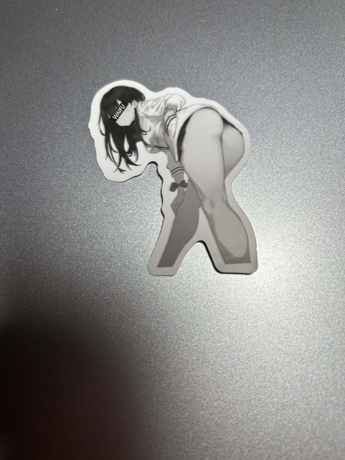 black and white waifu lewd sexy girl stickers #9