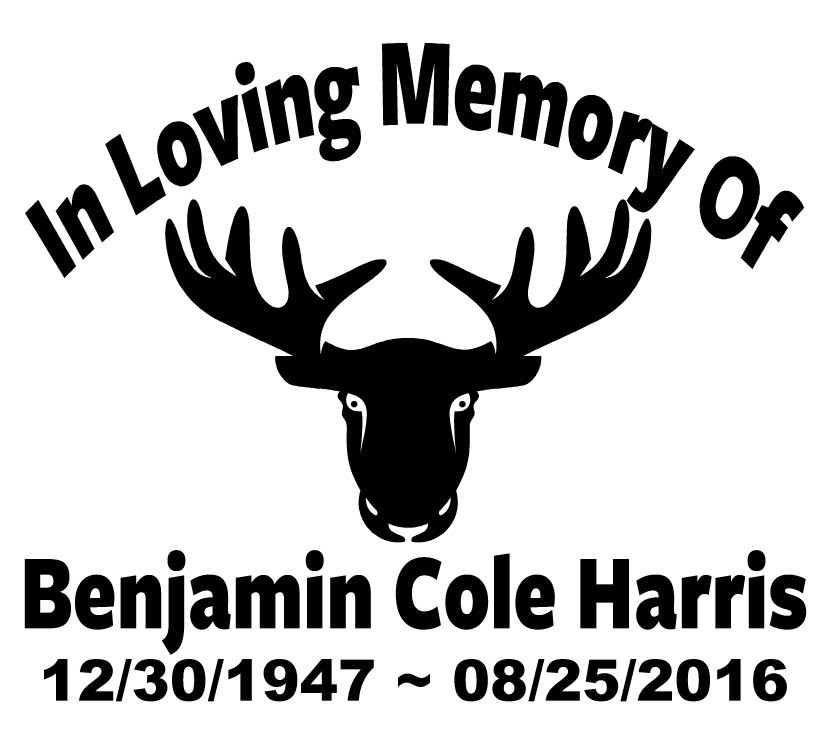 In Loving Memory Hunter Moose Icon Vinyl Memorial Sticker Decal – 2 Font Choices