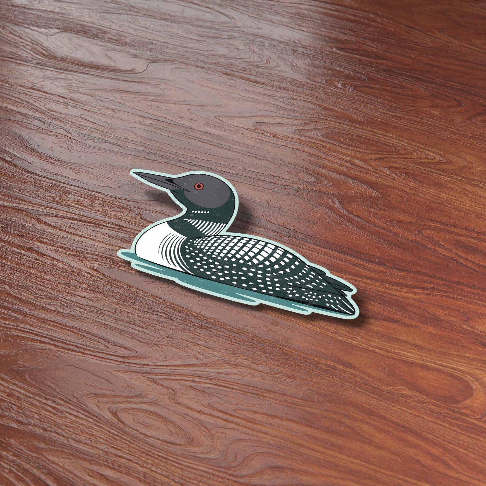Loon Birdwatching Sticker – Midwest Lake Bird Decal for Laptop & Water Bottle