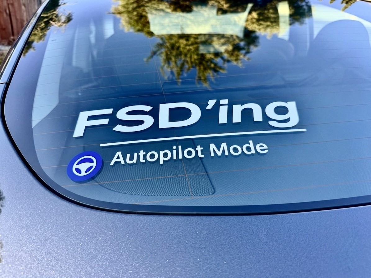 custom vinyl stickers decals – FSD’ing sticker, autonomous driving
