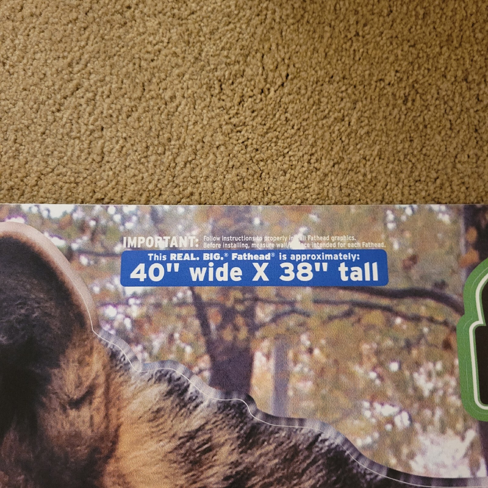 Wolf Fathead Decal