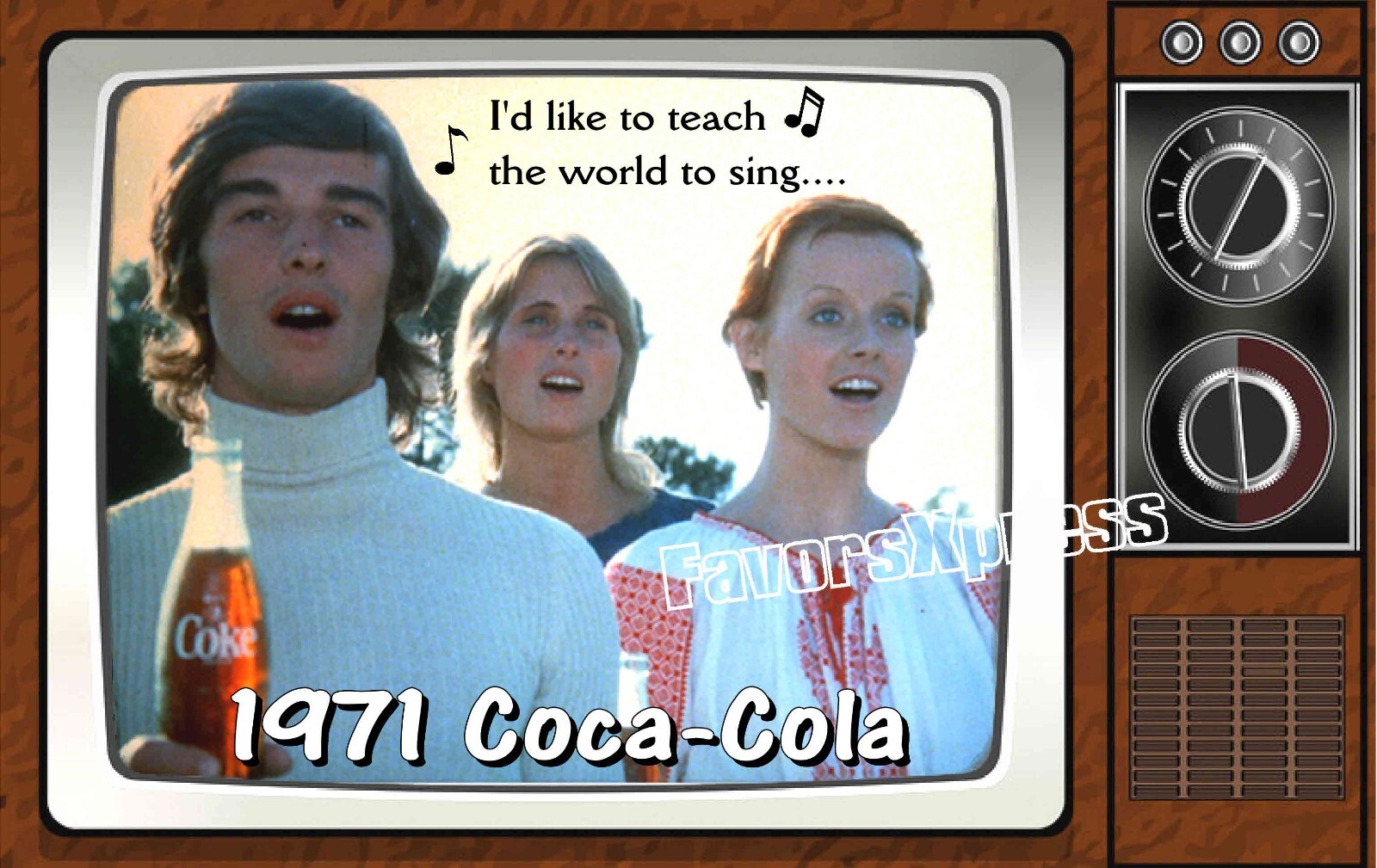 1971 Coca Cola Commercial TV Show PHOTO MAGNET 4 X 2.5 INCHES