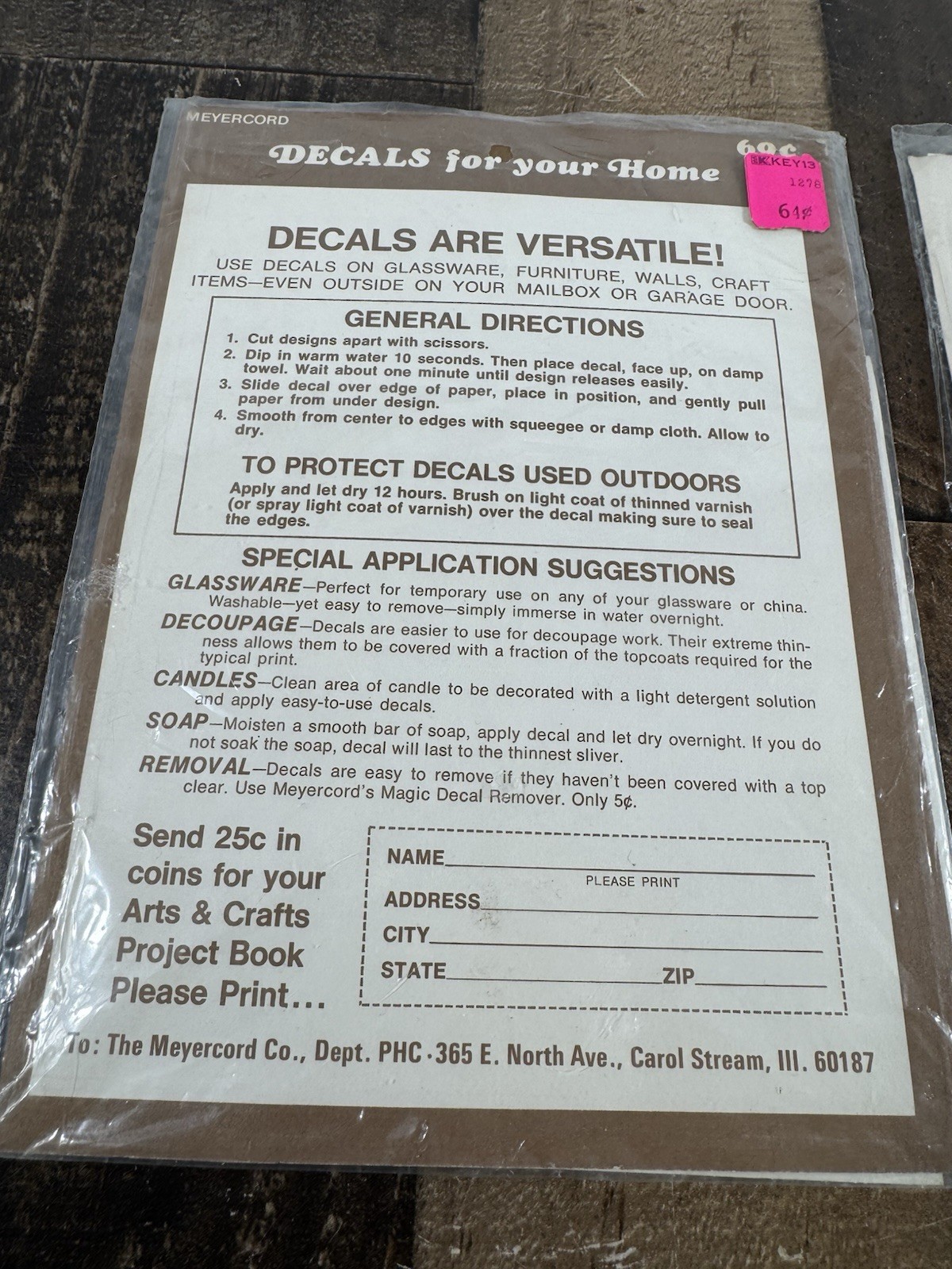 Vintage 1976-77 Meyercord Co. Decal Stickers – 2 Asst packages – A few missing