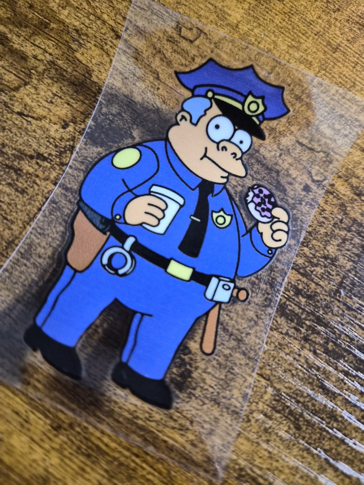 CHIEF WIGGUM SIMPSONS High Quality UVDTF Decal Sticker waterproof USA