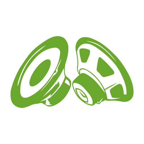 Double Speaker Die Cut Vinyl Decal Made in USA
