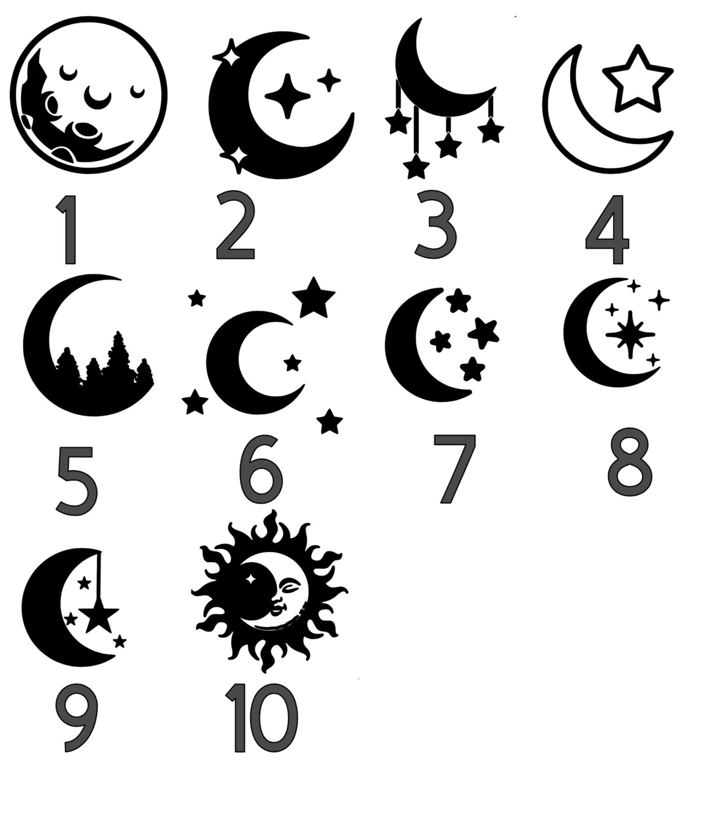 Sun & Moon Vinyl Decal (read description)