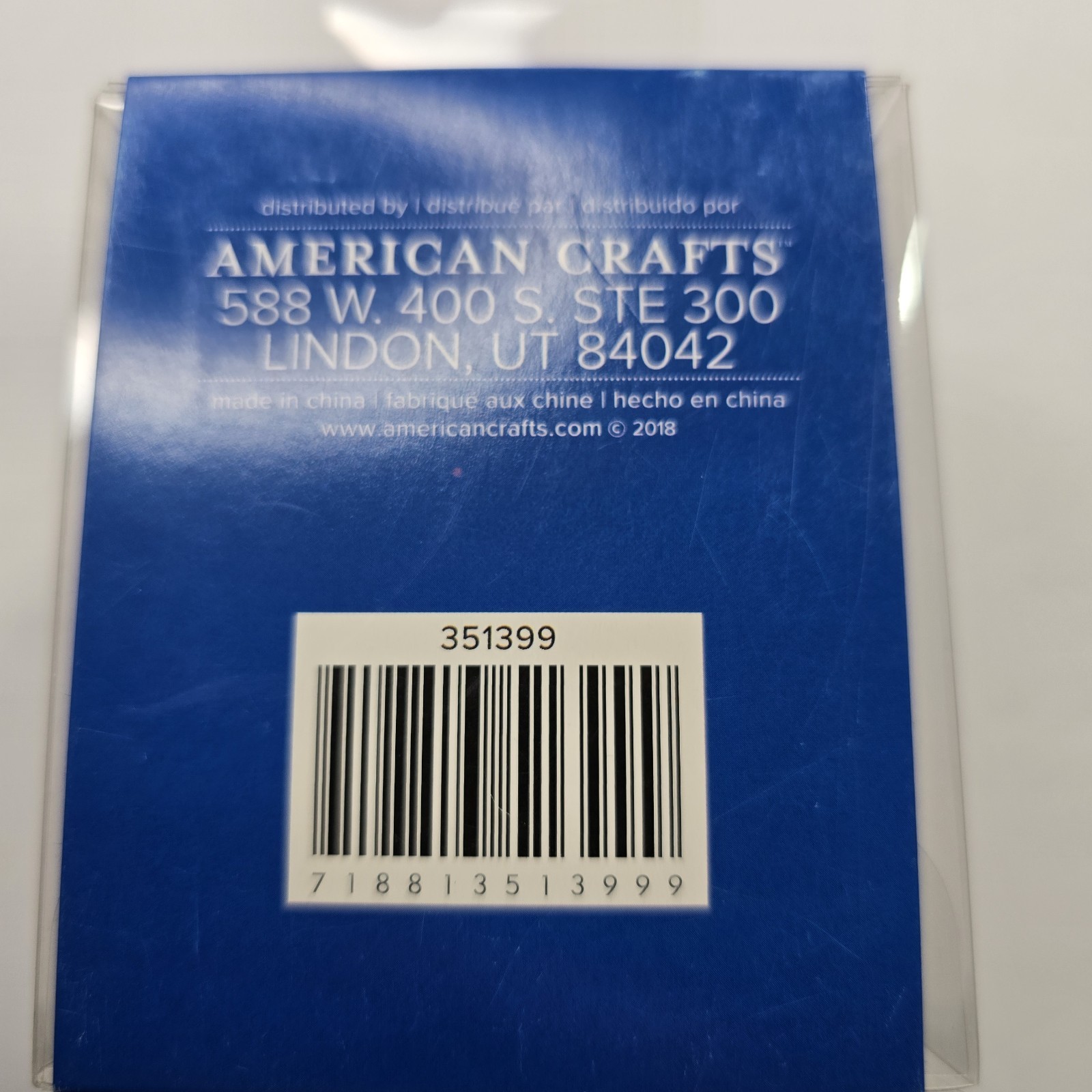 American Crafts Poster Border Adhesive White Woodgrain Border 3.5 in