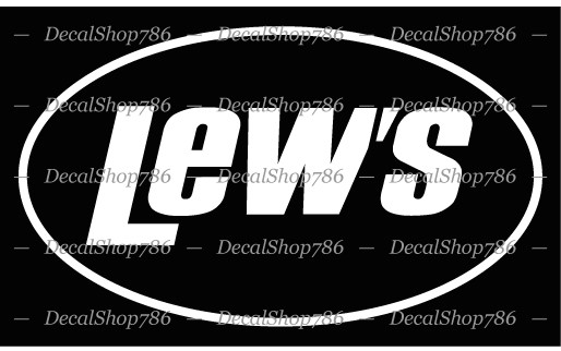 Lew's Fishing Reels & Rods – Outdoors Sports – Vinyl Die-Cut Peel N' Stick Decal