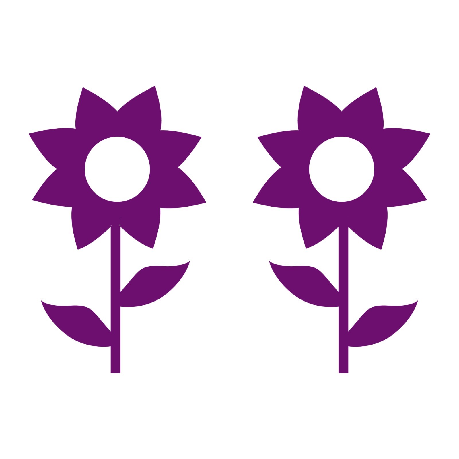 Flowers Stickers Simple Flowers Decals