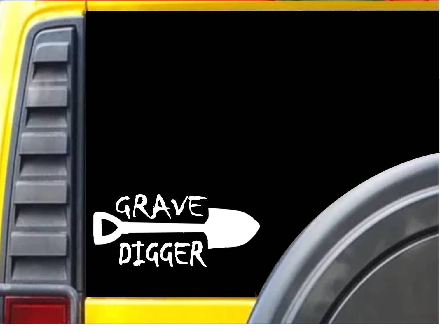 Grave Digger K938 8 inch Sticker Mortician decal