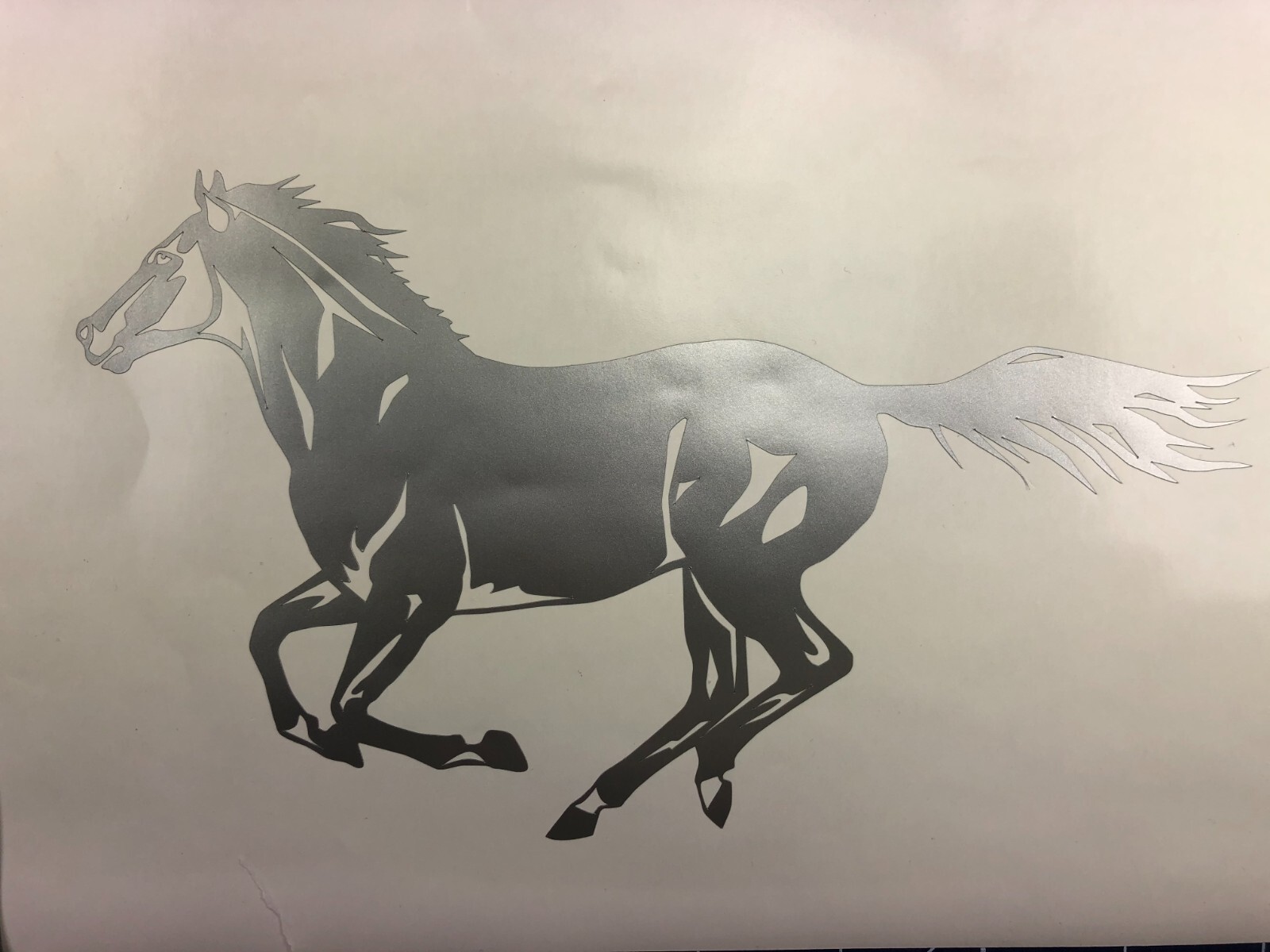 Horse Stallion Galloping #3, 4-21" Outdoor Die Cut Vinyl Decal Sticker