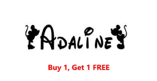 ~*~ MINNIE MICKEY With Name in DISNEY Font Vinyl Decal Sticker Buy 1 Get 1 Free