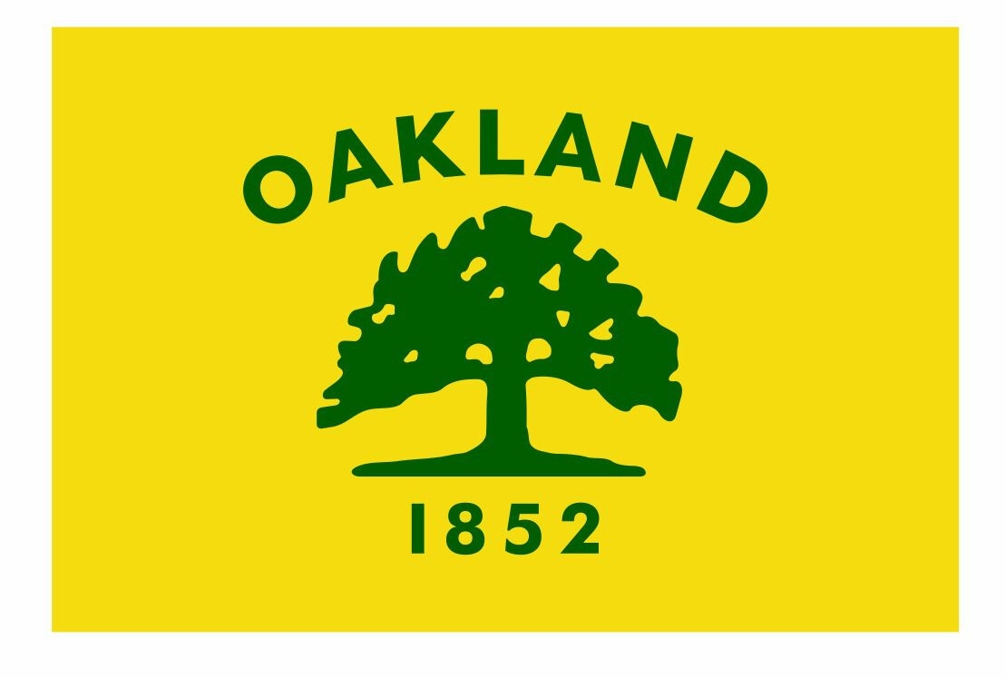 Oakland California Flag Sticker Decal F695