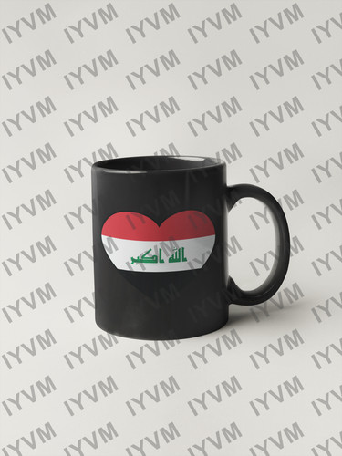 Iraq Flag Heart Sticker Decal