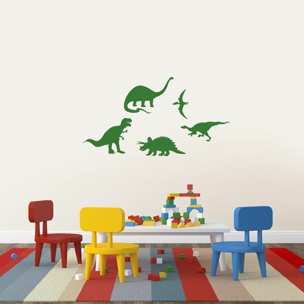 Dinosaurs Wall Decal Set – Animals, Kids, Nursery, Playroom, Classroom, Decor