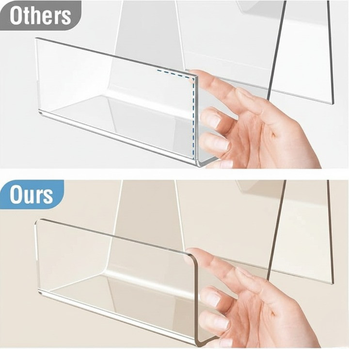 6 Pack Clear Acrylic Book Display Stand Easel Holder for Books Plates CDs