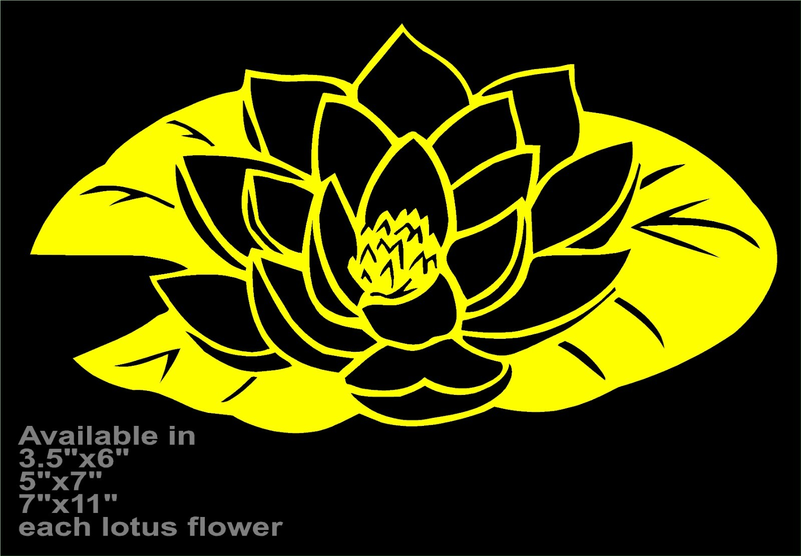 Lotus Decal Flower Of Life vinyl car window sticker x 2