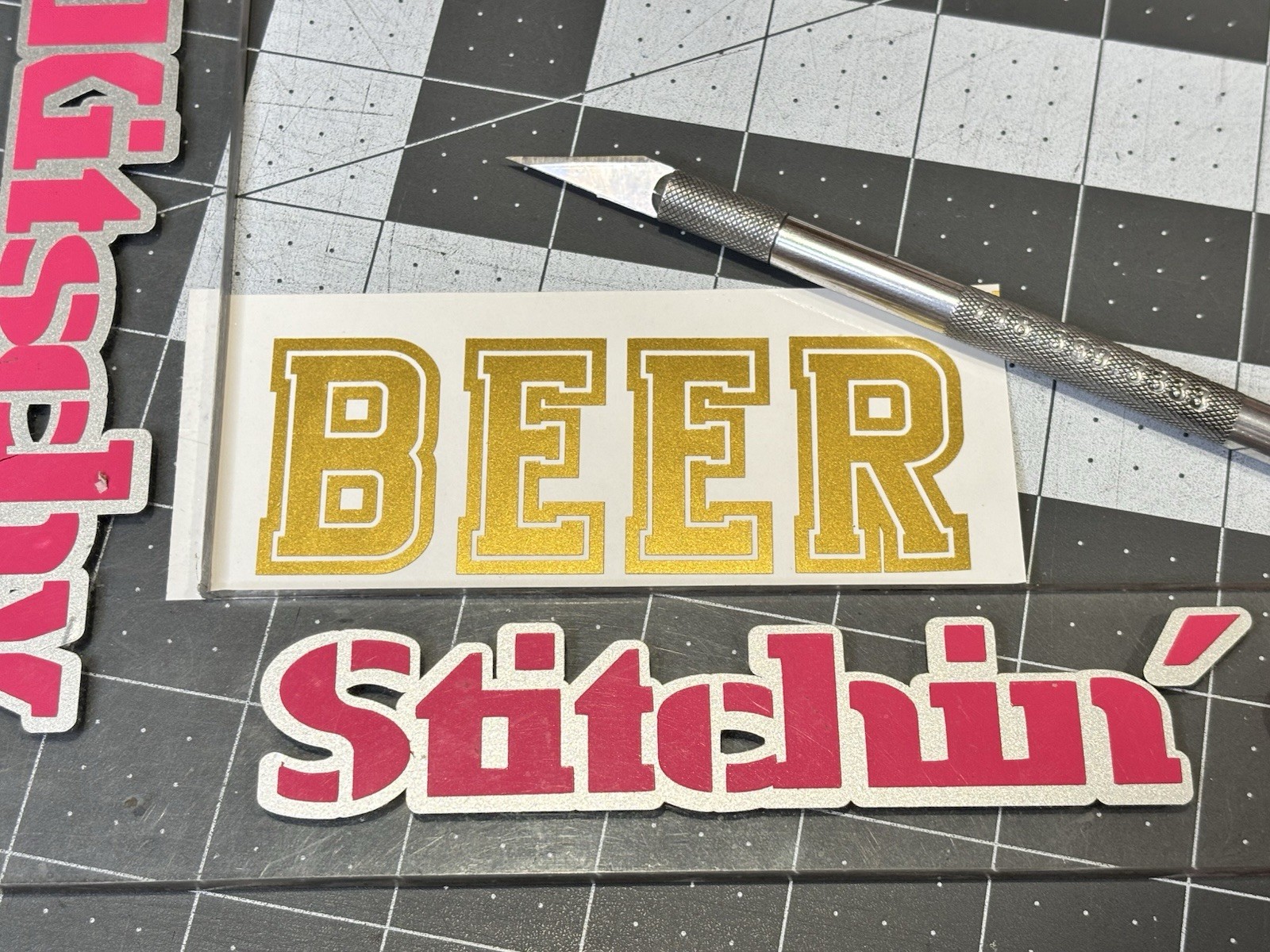 Yuengling Black & Tan Beer Die Cut Vinyl Decals Breweriana Cursive Text Logo