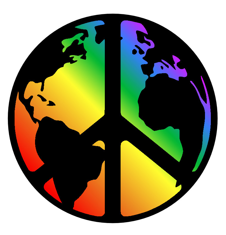 GAY PRIDE MONTH WORLD PEACE SYMBOL RAINBOW COLOR Vinyl Sticker Car Window Bumper