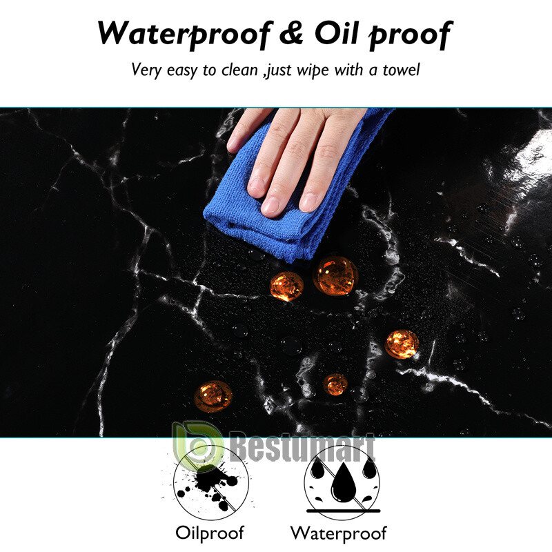 Marble Wall Paper Self Adhesive Peel&Stick Wallpaper PVC Kitchen Countertop 10ft