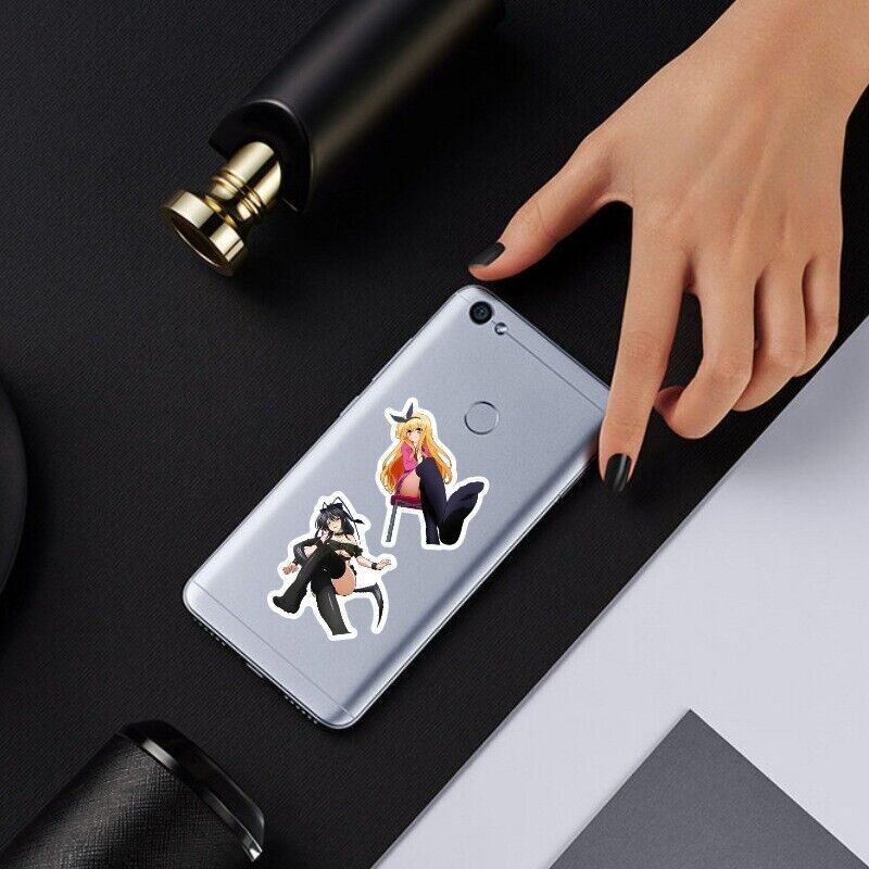 50PCS Anime Hentai Stickers Bomb Sexy Waifu Decals Vinyl Girls Laptop Skateboard