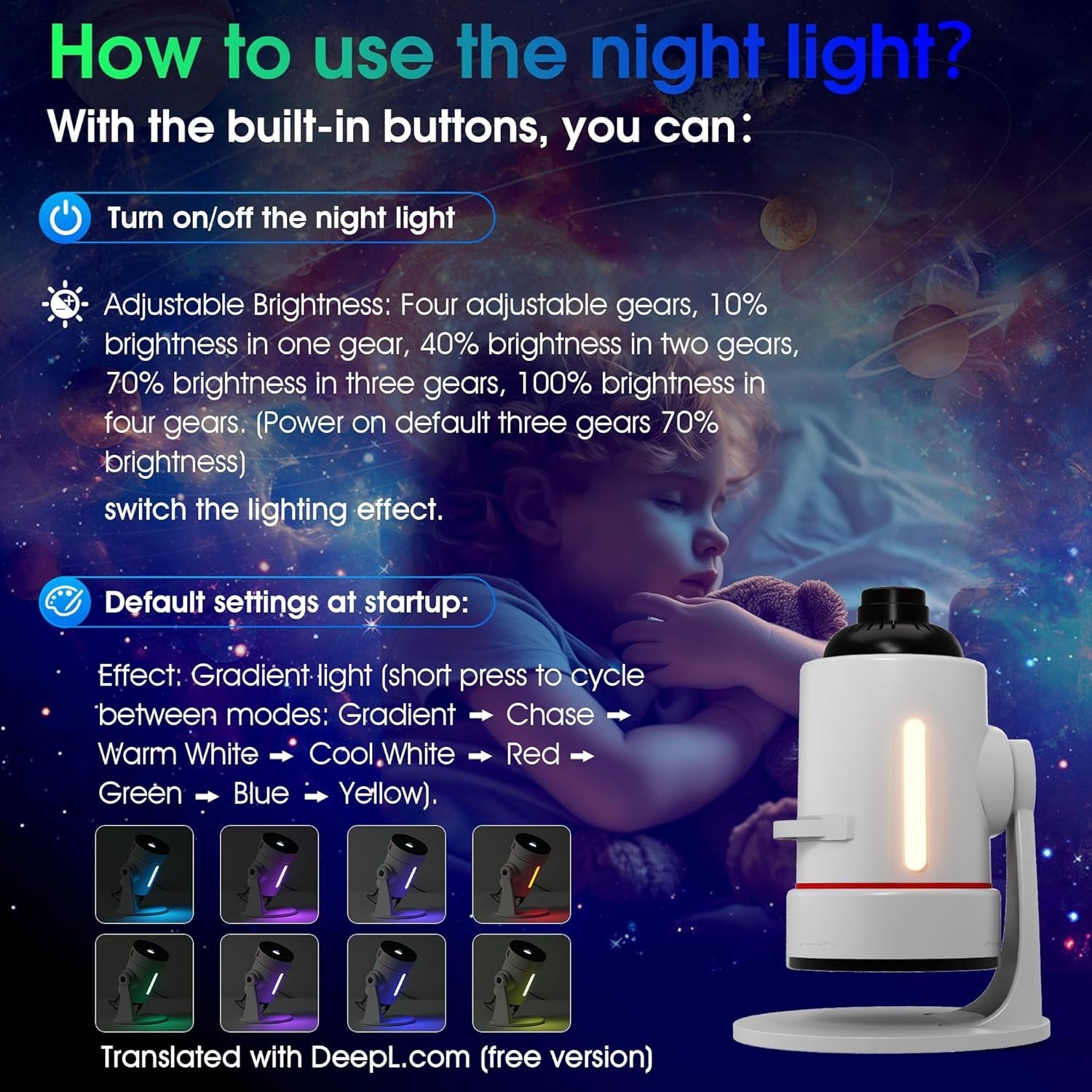 Galaxy Projector，Upgraded 4K HD Star Projector Lens, 10 Slides Image Planetar…