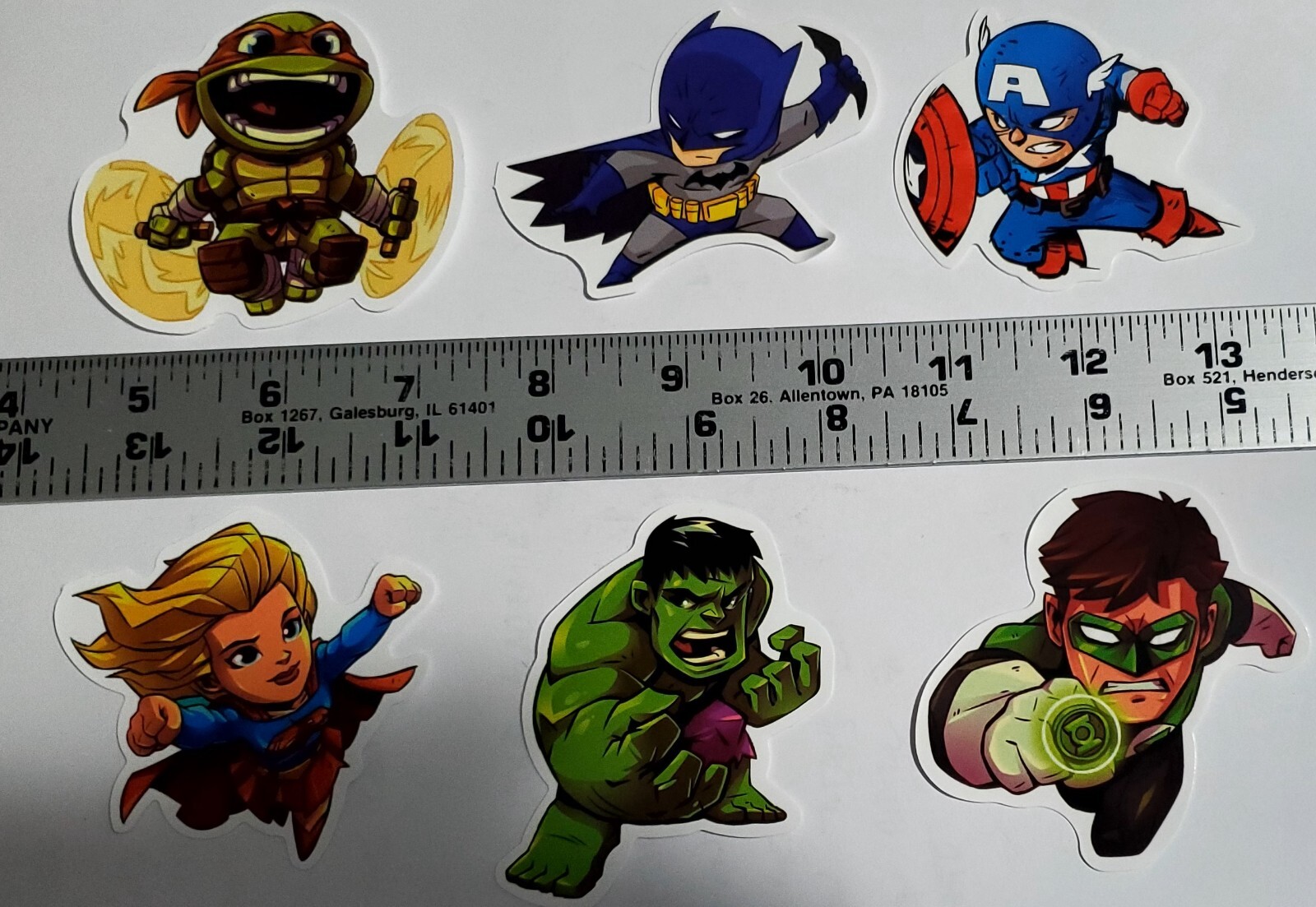 50pc Mixed Super Hero Stickers for Skateboard/Luggage/Laptop flask Glossy