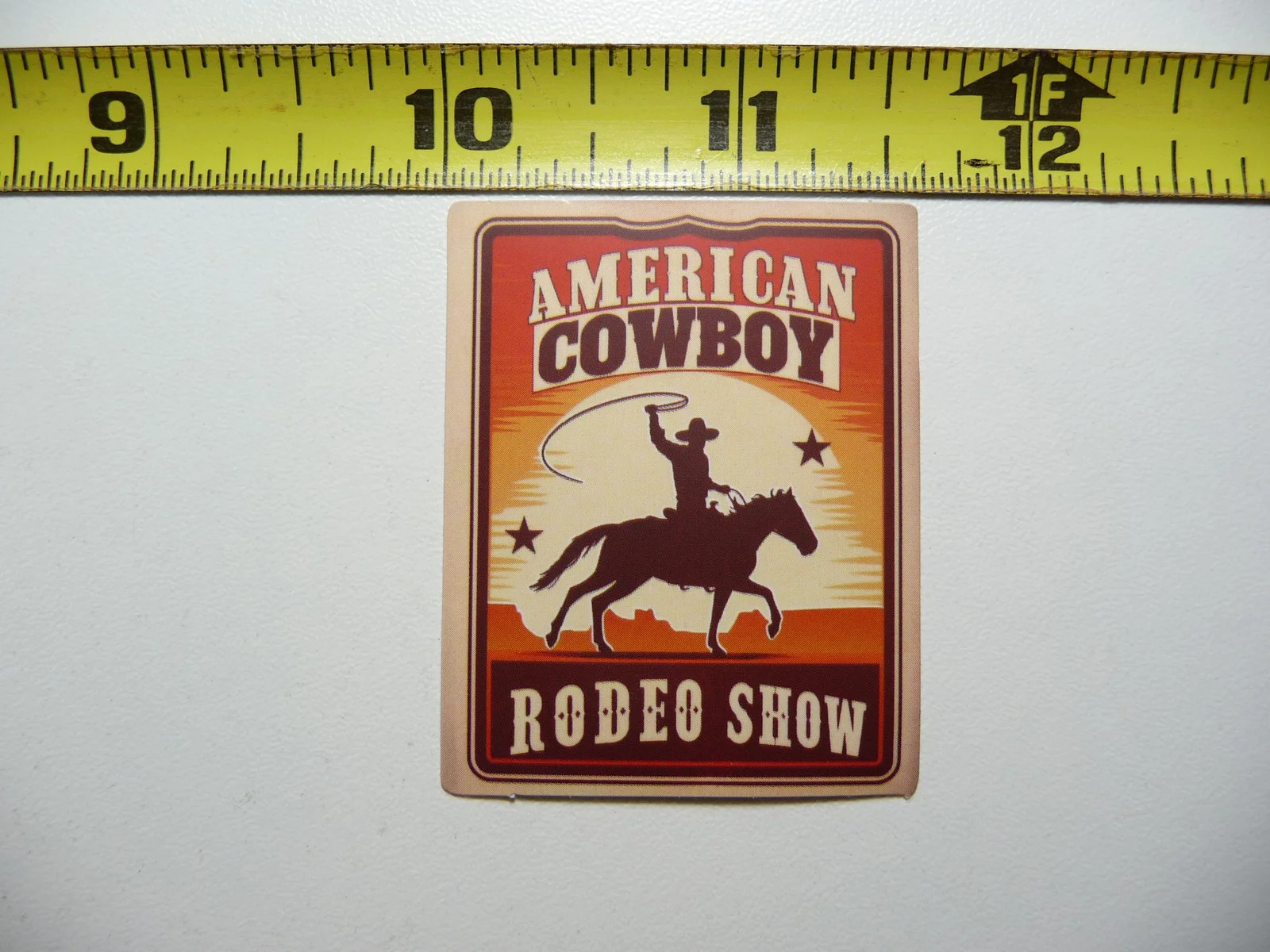 AMERICAN COWBOY RODEO SHOW SMALL STICKER DECAL COUNTRY WESTERN THEME