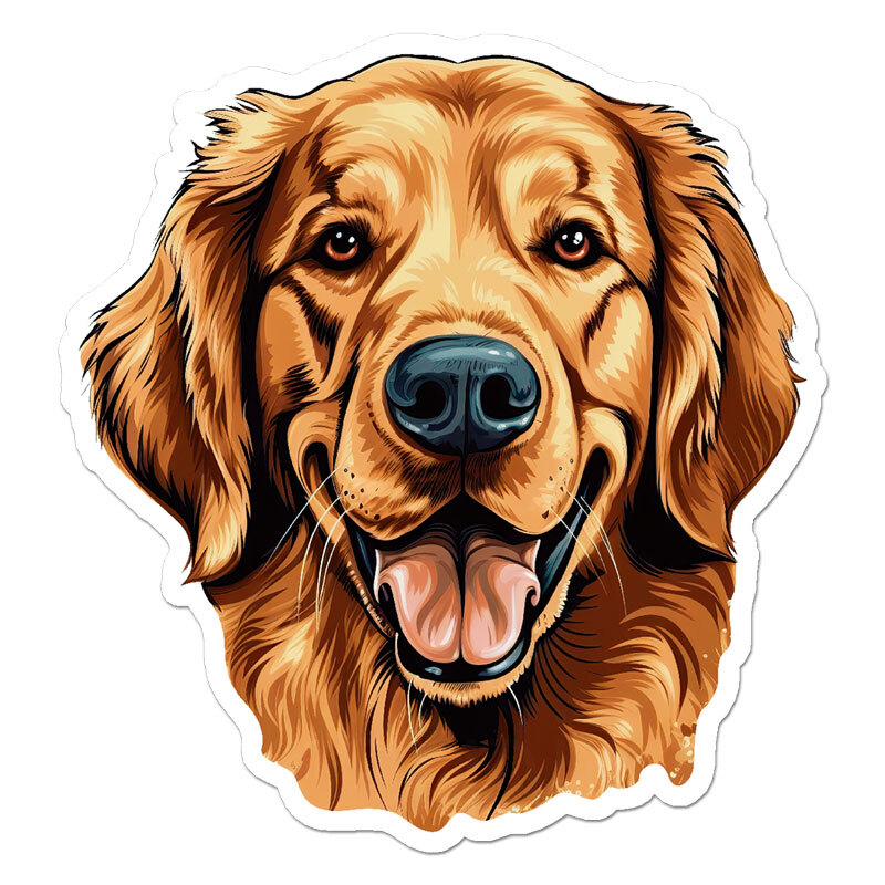 Golden Retriever Dog, Vinyl Decal Sticker, Indoor Outdoor, 3 Sizes, #11331