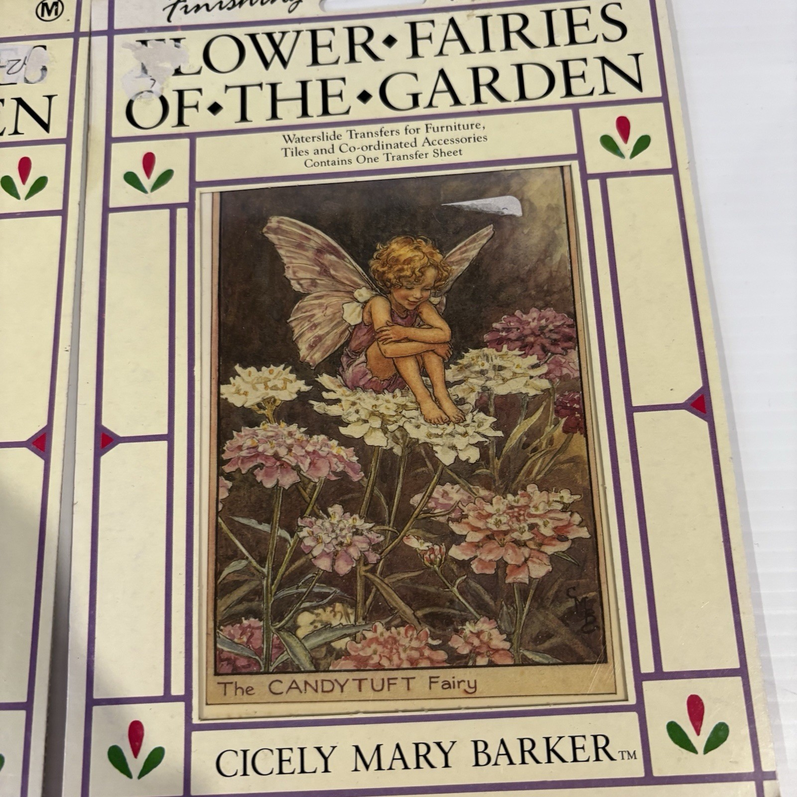 Flower Fairies Of The Garden Cicely Mary Barker 6” Water Transfer Decal 1991
