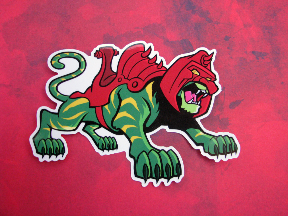 Battle Cat Vinyl Sticker MOTU Masters of the Universe He-Man Decal Classic 80s