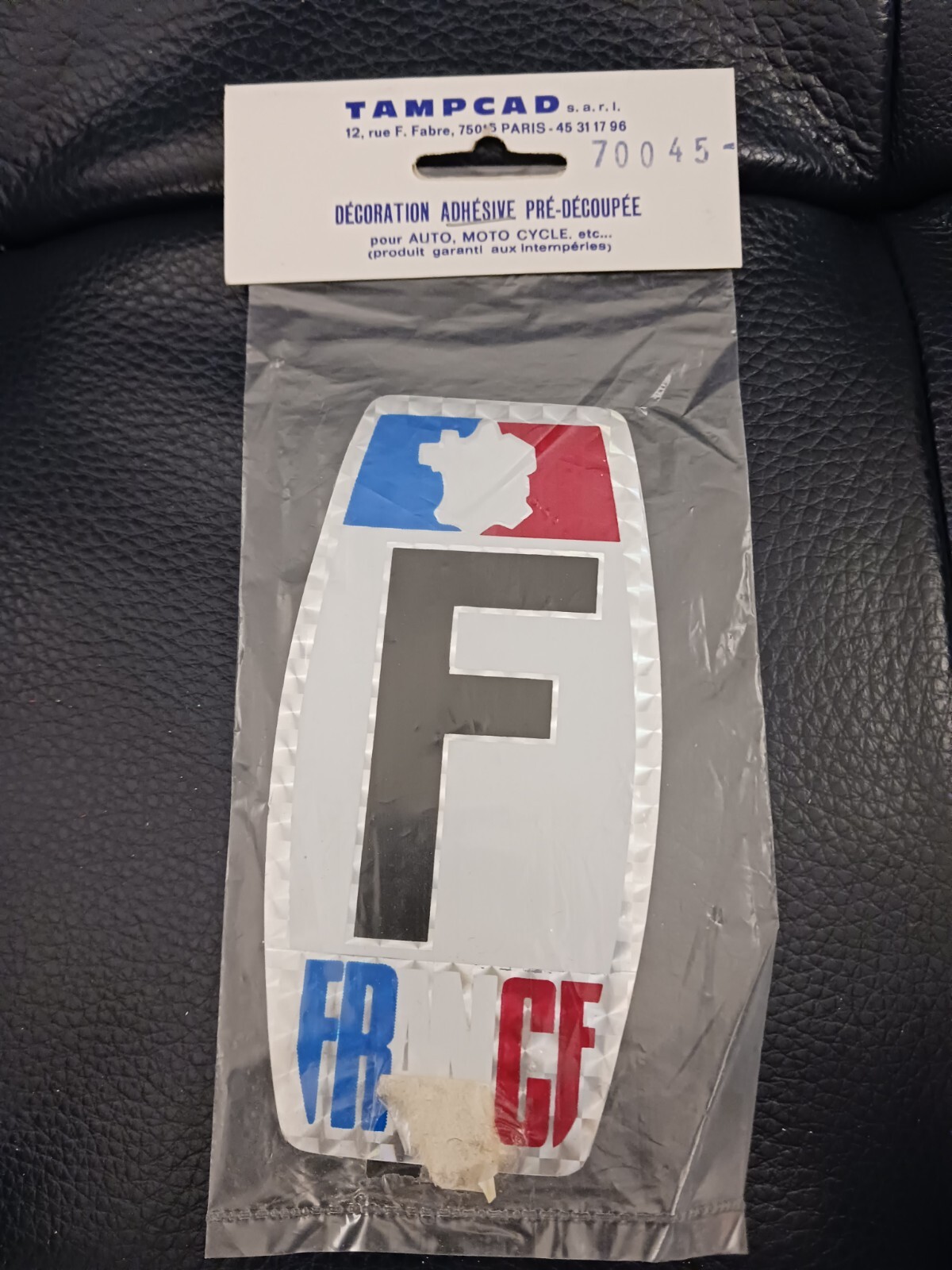 "F" FRANCE Adhesive Decal, For Vehicles, Luggage, Etc.