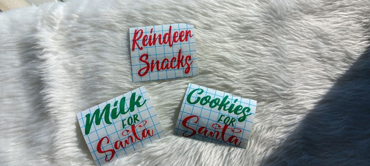 Treats for Santa Sticker Cookies for Santa Christmas Decal Cup Car