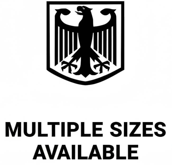 MANY SIZES German Eagle Crest Vinyl Sticker Decal Deutschland Flag ChooseColor