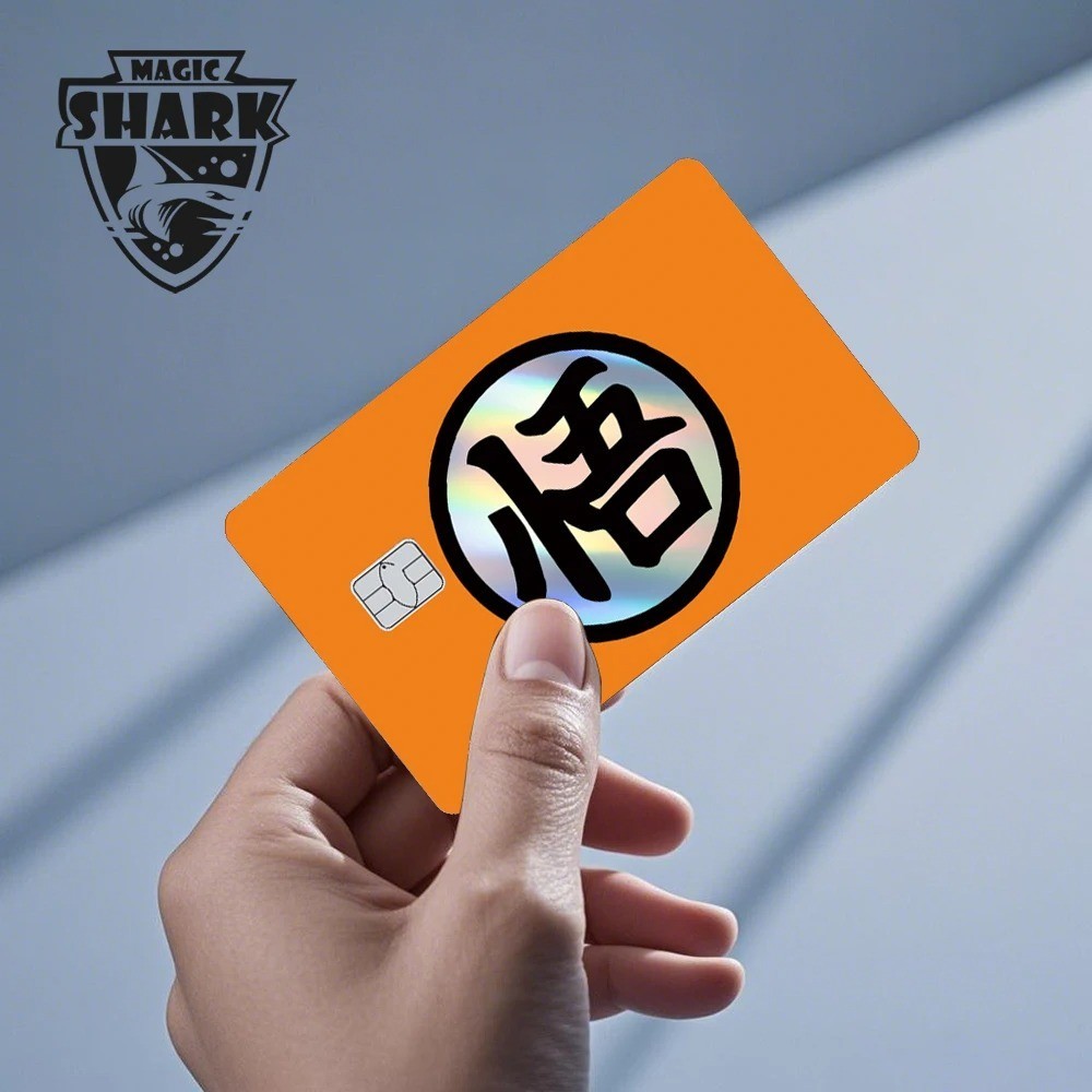 Magic Shark Holographic Credit Card Sticker Goku Vegeta Skin Cover New