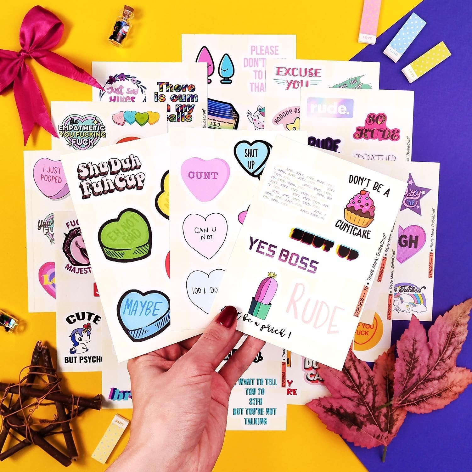 100PCS High-Quality Crude Humor Stickers – Fun Gifts for Friends and Family