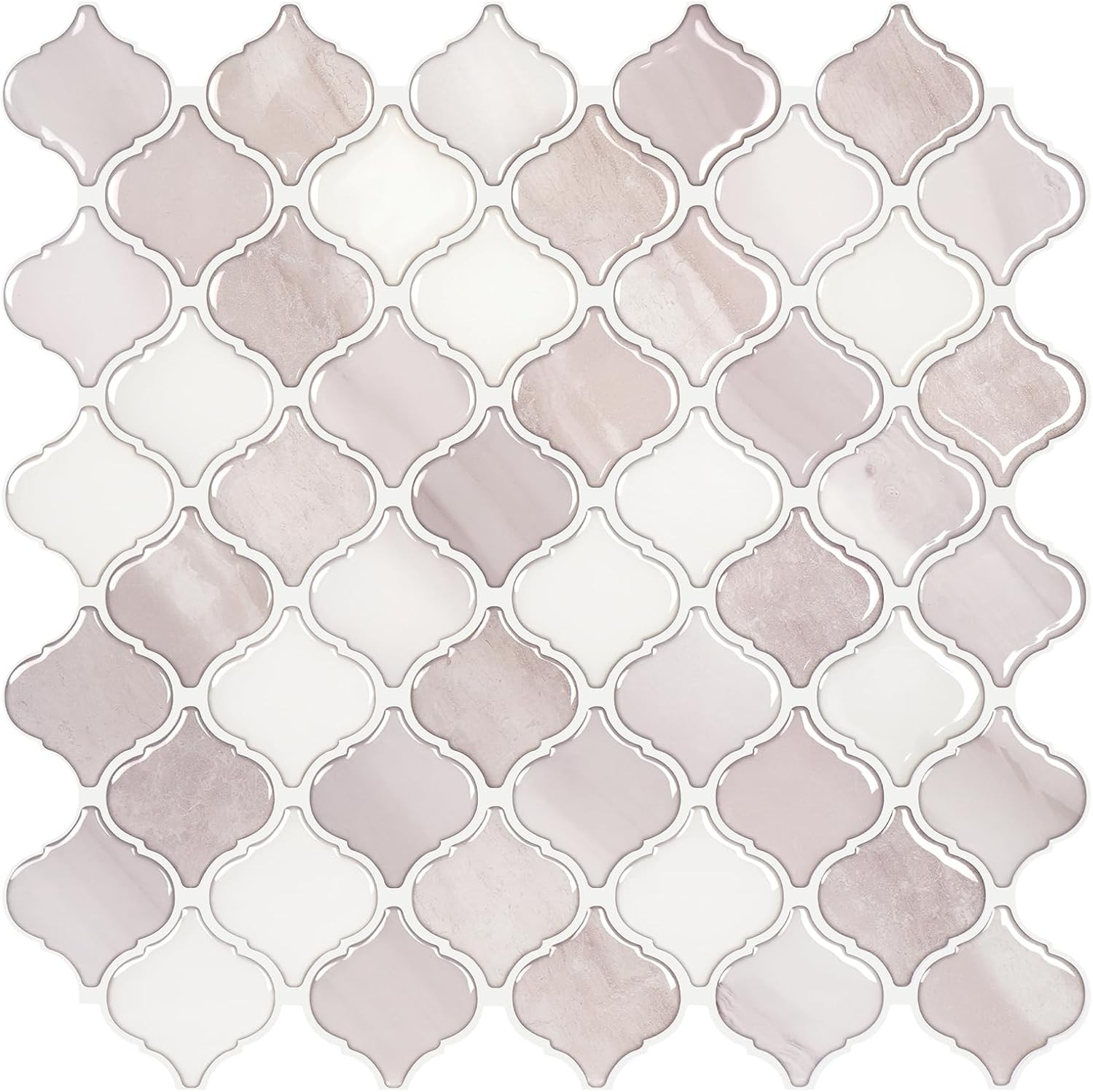 Arabesque Peel Stick Backsplash 12×12” Backsplash Tile for Kitchen Self Adhesive