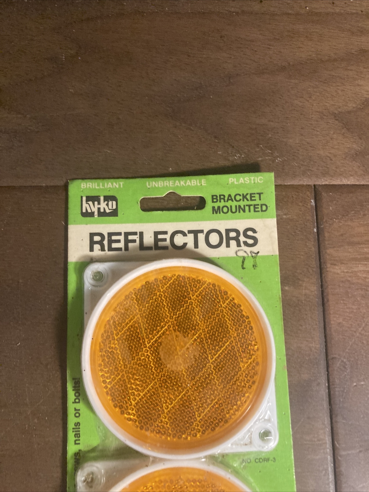 Hy-Ko Products CDRF-3 Nail On Reflector 3 1/4 Diameter Orange , 2 Piece NOS