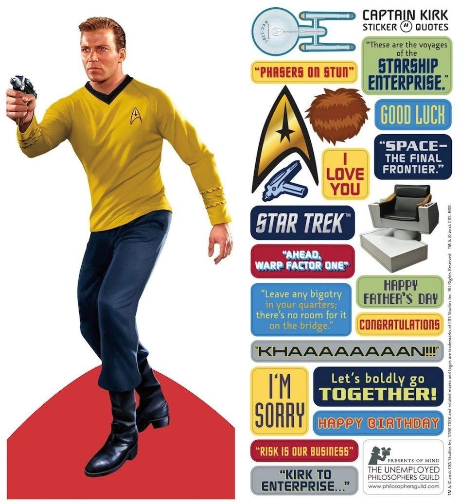 Greeting Card Stickers UPG Quotable Notables NEW Star Trek James T. Kirk