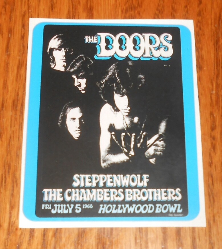 The Doors Sticker Vintage 3×3.5 RARE Jim Morrison Steppenwolf Chambers Bros