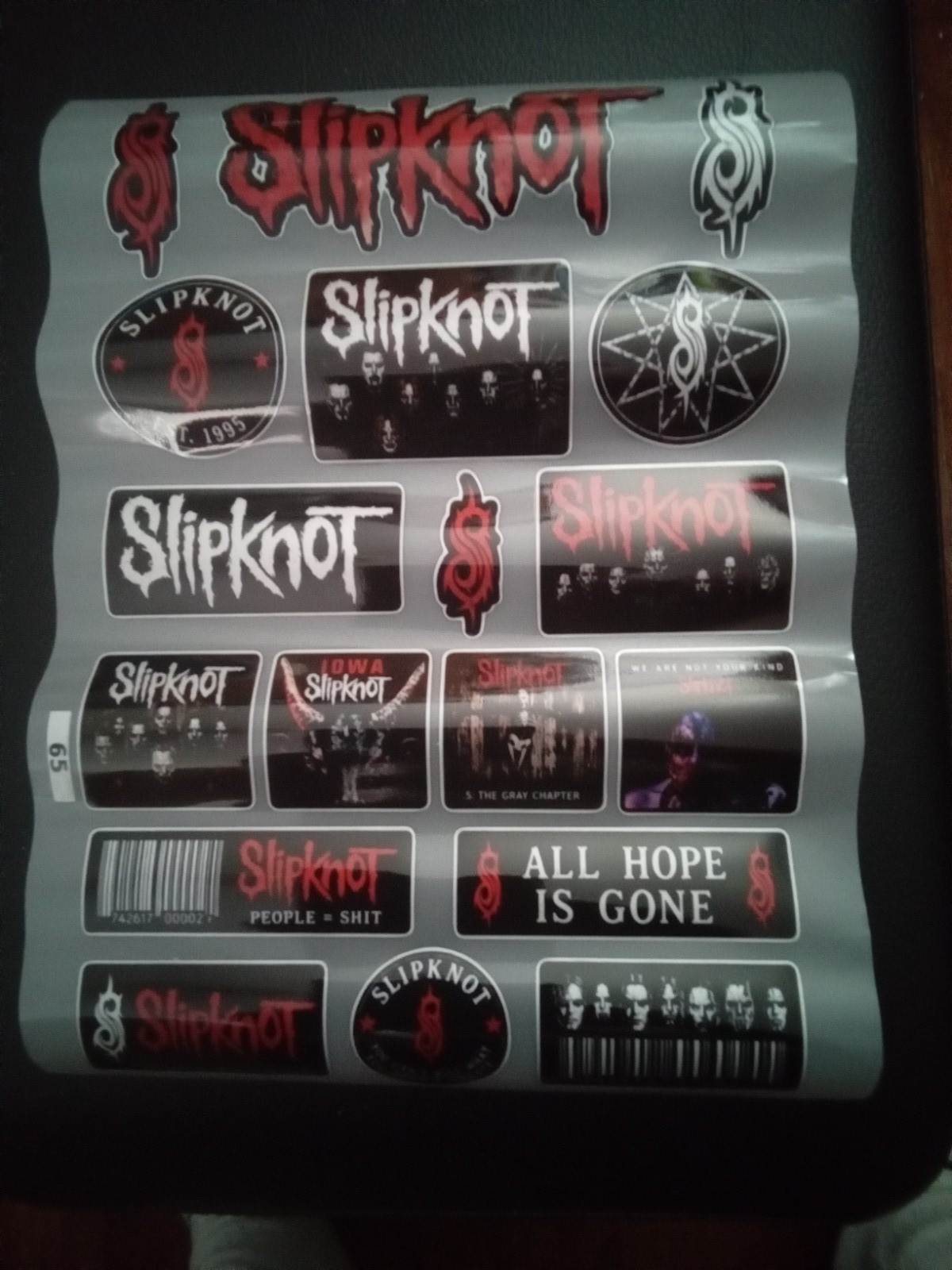 Slipknot PVC Vinyl waterproof decals – 2 sheets