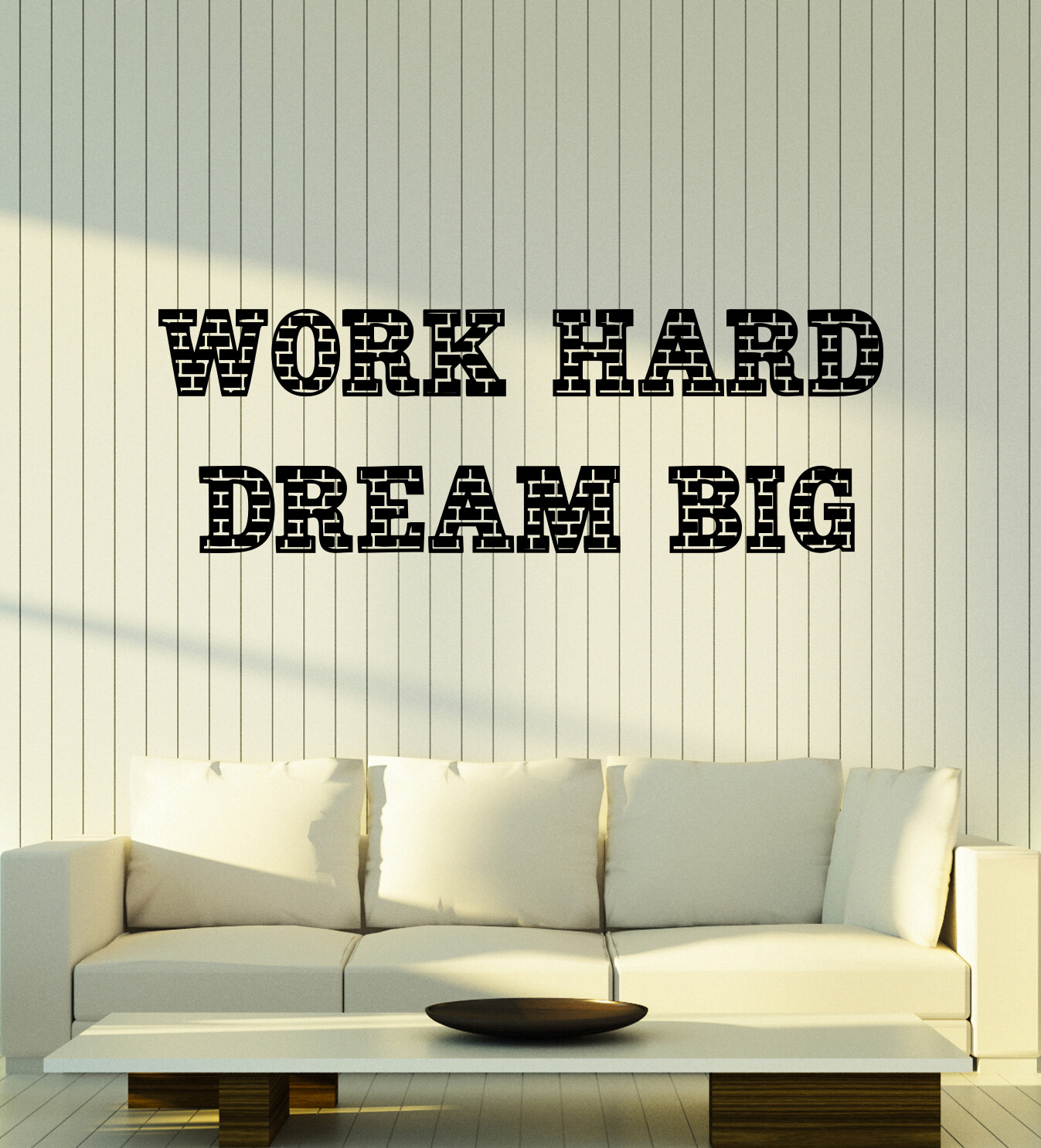 Vinyl Wall Decal Work Hard Dream Big Quote Saying Phrase Stickers (ig6236)