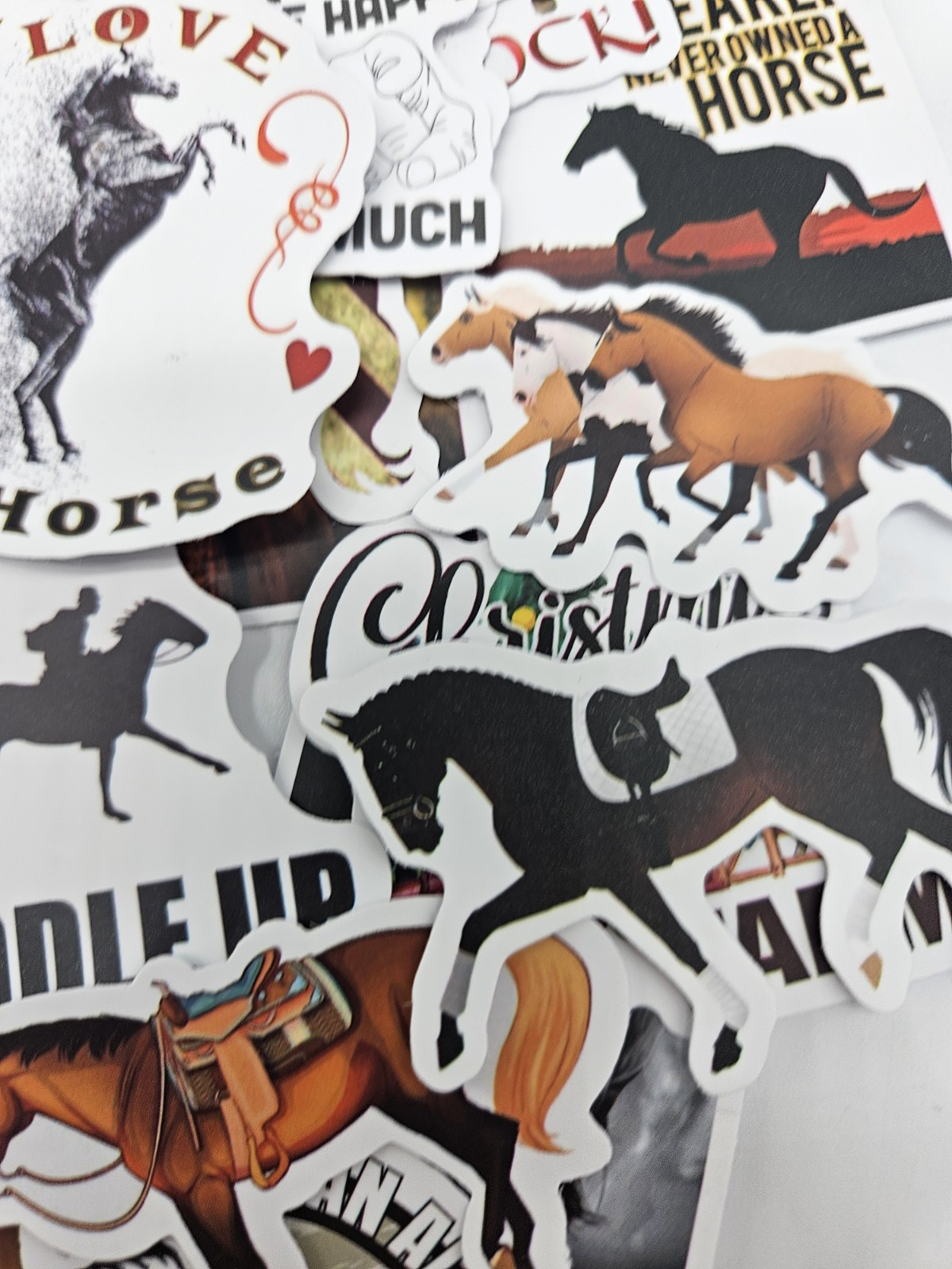 50 pcs Horse Stickers Equestrian Sport Decals DIY Crafting